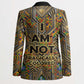 Zora Neale Hurston Blazer Bold Kente and Art Deco Pattern - I Am Not Tragically Colored - African Pride
