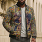 Zora Neale Hurston Bomber Puffer Jacket Bold Kente and Art Deco Pattern - I Am Not Tragically Colored - African Pride