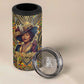 Zora Neale Hurston 4 in 1 Can Cooler Tumbler Bold Kente and Art Deco Pattern - I Am Not Tragically Colored - African Pride