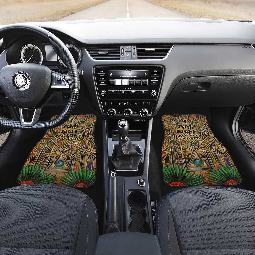 Zora Neale Hurston Car Mats Bold Kente and Art Deco Pattern - I Am Not Tragically Colored - African Pride