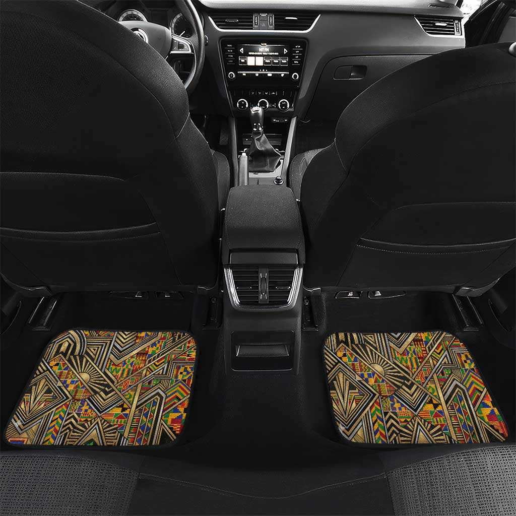 Zora Neale Hurston Car Mats Bold Kente and Art Deco Pattern - I Am Not Tragically Colored - African Pride