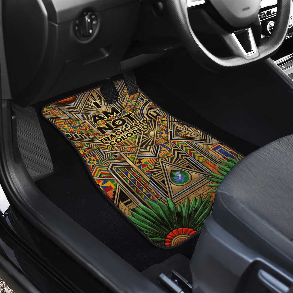 Zora Neale Hurston Car Mats Bold Kente and Art Deco Pattern - I Am Not Tragically Colored - African Pride