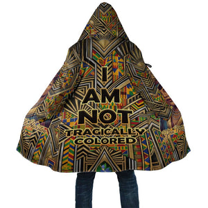Zora Neale Hurston Cloak Bold Kente and Art Deco Pattern - I Am Not Tragically Colored - African Pride
