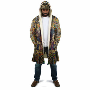 Zora Neale Hurston Cloak Bold Kente and Art Deco Pattern - I Am Not Tragically Colored - African Pride