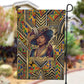 Zora Neale Hurston Garden Flag Bold Kente and Art Deco Pattern - I Am Not Tragically Colored - African Pride