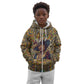 Zora Neale Hurston Kid Hoodie Bold Kente and Art Deco Pattern - I Am Not Tragically Colored - African Pride