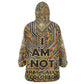Zora Neale Hurston Kid Wearable Blanket Hoodie Bold Kente and Art Deco Pattern - I Am Not Tragically Colored - African Pride