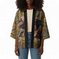 Zora Neale Hurston Kimono Bold Kente and Art Deco Pattern - I Am Not Tragically Colored - African Pride