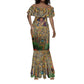Zora Neale Hurston Mermaid Dress Bold Kente and Art Deco Pattern - I Am Not Tragically Colored - African Pride