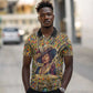 Zora Neale Hurston Polo Shirt Bold Kente and Art Deco Pattern - I Am Not Tragically Colored - African Pride