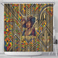 Zora Neale Hurston Shower Curtain Bold Kente and Art Deco Pattern - I Am Not Tragically Colored - African Pride