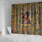 Zora Neale Hurston Shower Curtain Bold Kente and Art Deco Pattern - I Am Not Tragically Colored - African Pride
