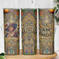 Zora Neale Hurston Skinny Tumbler Bold Kente and Art Deco Pattern - I Am Not Tragically Colored - African Pride