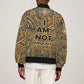 Zora Neale Hurston Sleeve Zip Bomber Jacket Bold Kente and Art Deco Pattern - I Am Not Tragically Colored - African Pride