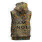 Zora Neale Hurston Sleeveless Hoodie Bold Kente and Art Deco Pattern - I Am Not Tragically Colored - African Pride