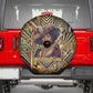 Zora Neale Hurston Spare Tire Cover Bold Kente and Art Deco Pattern - I Am Not Tragically Colored - African Pride