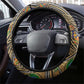 Zora Neale Hurston Steering Wheel Cover Bold Kente and Art Deco Pattern - I Am Not Tragically Colored - African Pride