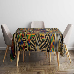 Zora Neale Hurston Tablecloth Bold Kente and Art Deco Pattern - I Am Not Tragically Colored - African Pride