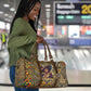 Zora Neale Hurston Travel Bag Bold Kente and Art Deco Pattern - I Am Not Tragically Colored - African Pride