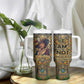 Zora Neale Hurston Tumbler With Handle Bold Kente and Art Deco Pattern - I Am Not Tragically Colored - African Pride