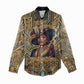 Zora Neale Hurston Women Casual Shirt Bold Kente and Art Deco Pattern - I Am Not Tragically Colored - African Pride