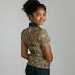Zora Neale Hurston Women Polo Shirt Bold Kente and Art Deco Pattern - I Am Not Tragically Colored - African Pride
