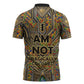 Zora Neale Hurston Zipper Polo Shirt Bold Kente and Art Deco Pattern - I Am Not Tragically Colored - African Pride