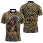 Zora Neale Hurston Zipper Polo Shirt Bold Kente and Art Deco Pattern - I Am Not Tragically Colored - African Pride