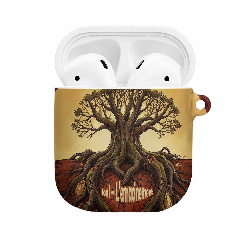 Léopold Sédar Senghor AirPods Case Sacred Baobab Tree Design African Roots and Symbols Theme Negritude Movement - African Pride