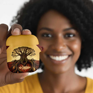 Léopold Sédar Senghor AirPods Case Sacred Baobab Tree Design African Roots and Symbols Theme Negritude Movement - African Pride