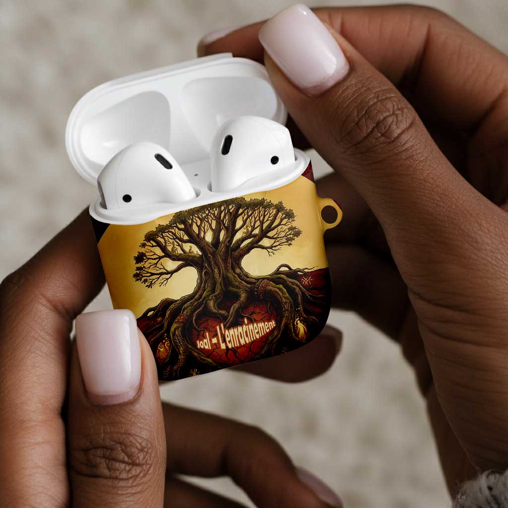 Léopold Sédar Senghor AirPods Case Sacred Baobab Tree Design African Roots and Symbols Theme Negritude Movement - African Pride