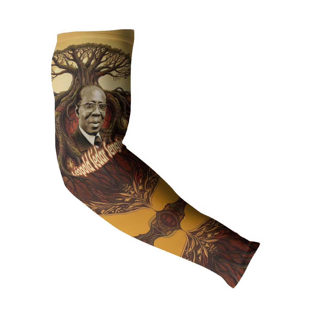Léopold Sédar Senghor Arm Sleeves Sacred Baobab Tree Design African Roots and Symbols Theme Negritude Movement - African Pride