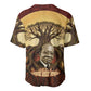 Léopold Sédar Senghor Baseball Jersey Sacred Baobab Tree Design African Roots and Symbols Theme Negritude Movement - African Pride