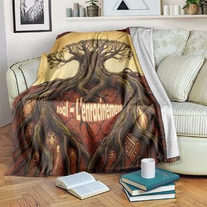 Léopold Sédar Senghor Blanket Sacred Baobab Tree Design African Roots and Symbols Theme Negritude Movement - African Pride