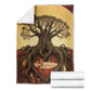 Léopold Sédar Senghor Blanket Sacred Baobab Tree Design African Roots and Symbols Theme Negritude Movement - African Pride
