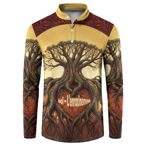 Léopold Sédar Senghor Button Sweatshirt Sacred Baobab Tree Design African Roots and Symbols Theme Negritude Movement