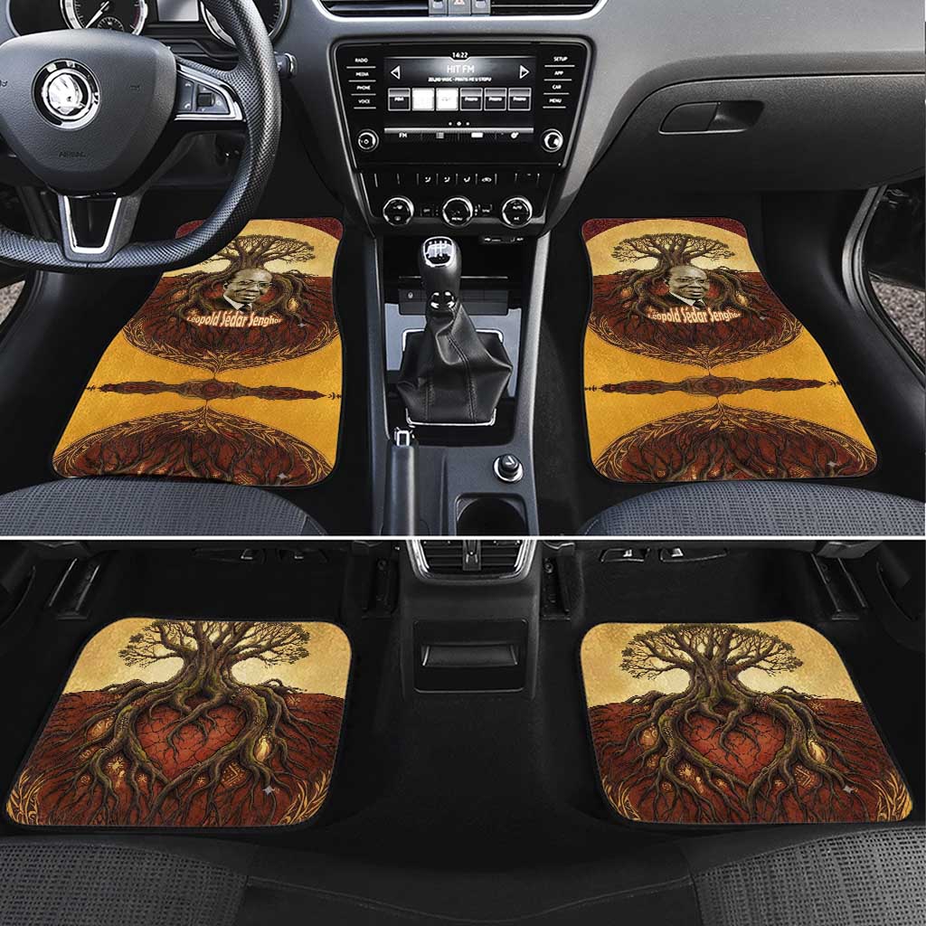 Léopold Sédar Senghor Car Mats Sacred Baobab Tree Design African Roots and Symbols Theme Negritude Movement - African Pride