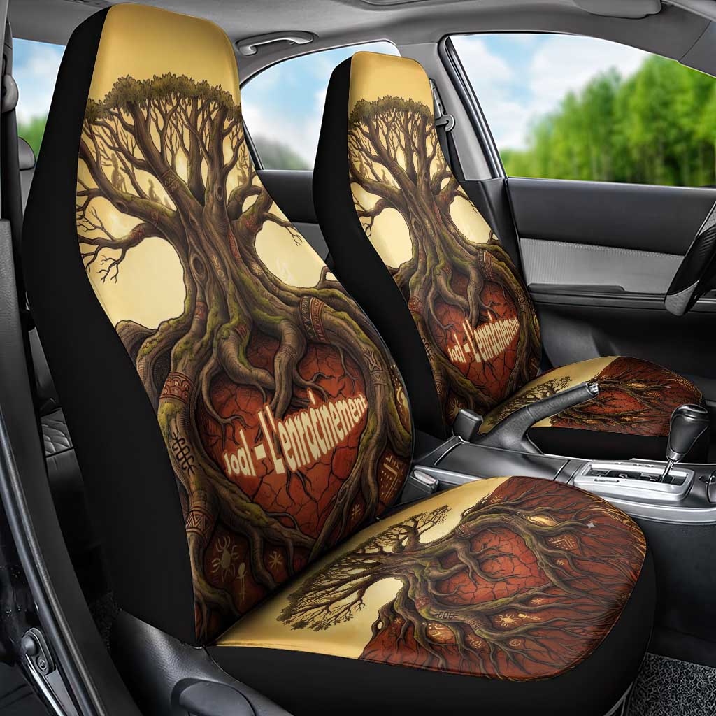 Léopold Sédar Senghor Car Seat Cover Sacred Baobab Tree Design African Roots and Symbols Theme Negritude Movement - African Pride