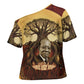 Léopold Sédar Senghor Cross Shoulder Shirt Sacred Baobab Tree Design African Roots and Symbols Theme Negritude Movement - African Pride