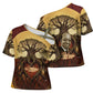Léopold Sédar Senghor Cross Shoulder Shirt Sacred Baobab Tree Design African Roots and Symbols Theme Negritude Movement - African Pride