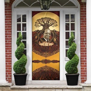 Léopold Sédar Senghor Door Cover Sacred Baobab Tree Design African Roots and Symbols Theme Negritude Movement - African Pride