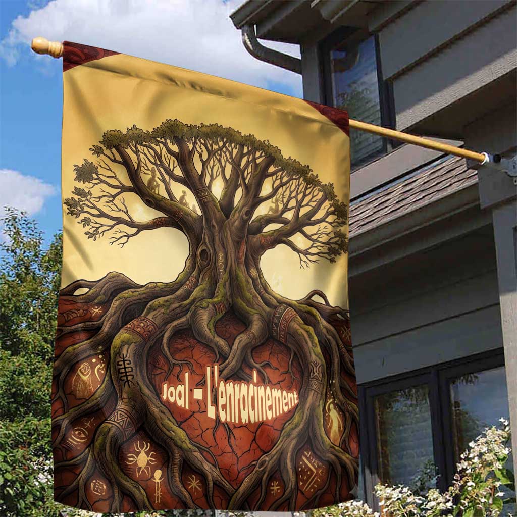 Léopold Sédar Senghor Garden Flag Sacred Baobab Tree Design African Roots and Symbols Theme Negritude Movement - African Pride