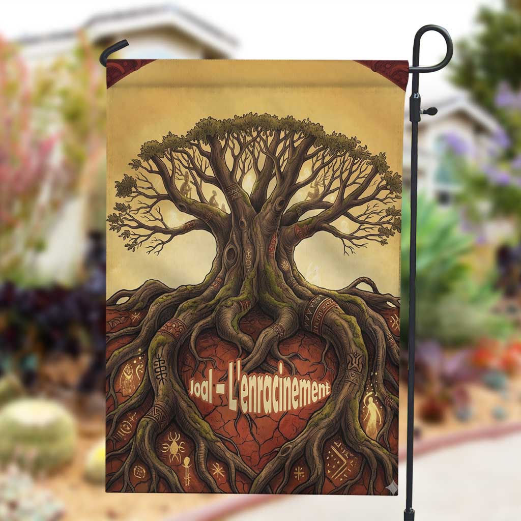 Léopold Sédar Senghor Garden Flag Sacred Baobab Tree Design African Roots and Symbols Theme Negritude Movement - African Pride