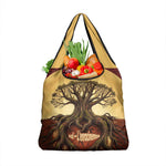 Léopold Sédar Senghor Grocery Bag Sacred Baobab Tree Design African Roots and Symbols Theme Negritude Movement - African Pride