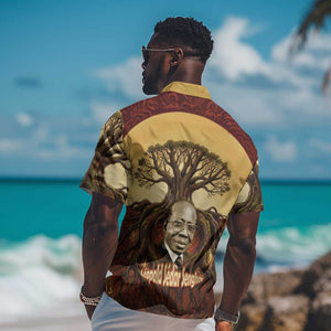 Léopold Sédar Senghor Hawaiian Shirt Sacred Baobab Tree Design African Roots and Symbols Theme Negritude Movement - African Pride