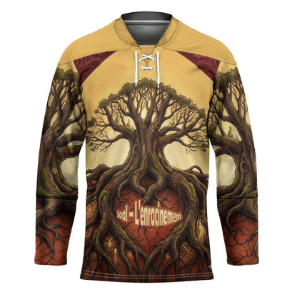Léopold Sédar Senghor Hockey Jersey Sacred Baobab Tree Design African Roots and Symbols Theme Negritude Movement - African Pride