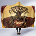 Léopold Sédar Senghor Hooded Blanket Sacred Baobab Tree Design African Roots and Symbols Theme Negritude Movement - African Pride