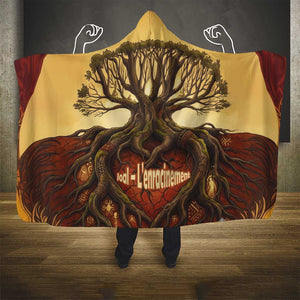 Léopold Sédar Senghor Hooded Blanket Sacred Baobab Tree Design African Roots and Symbols Theme Negritude Movement - African Pride