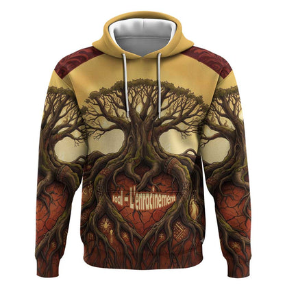 Léopold Sédar Senghor Hoodie Sacred Baobab Tree Design African Roots and Symbols Theme Negritude Movement - African Pride