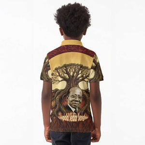 Léopold Sédar Senghor Kid Polo Shirt Sacred Baobab Tree Design African Roots and Symbols Theme Negritude Movement - African Pride